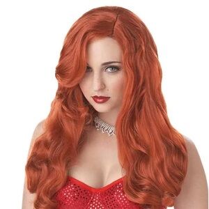 SILVER SCREEN SENSATION SEXY ❤️RED❤️ HAIR ADULT WIG 🌟EUC🌟
